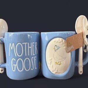 Rae Dunn MOTHER GOOSE Mug with Ceramic Spoon
